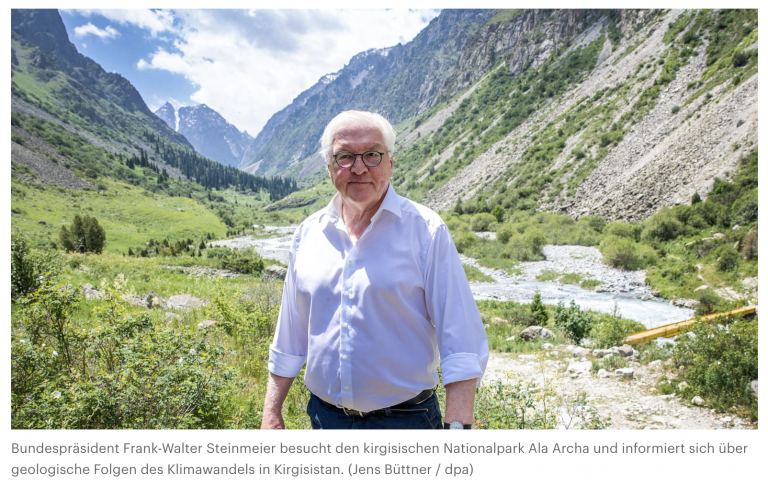 Besuch in Kirgisistan Steinmeier sieht Gefahr von Konflikten wegen Wasserknappheit