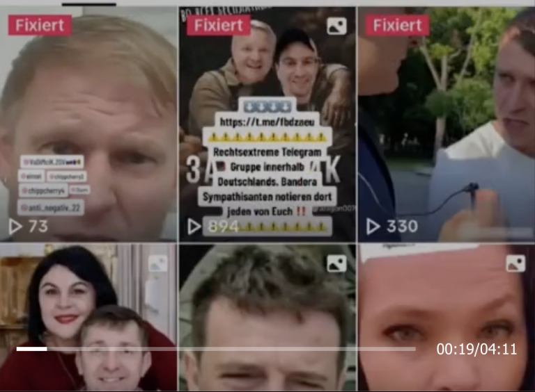 Pro Putin Gestapo in Deutschland, die Aufforderung ortsansässiger Deutscher, sich beim Verfassungsschutz zu melden.