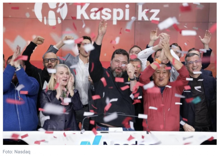 Das kasachische Unternehmen Kaspi hat nach seinem Börsengang an der Nasdaq-Börse 1 Milliarde US-Dollar eingesammelt