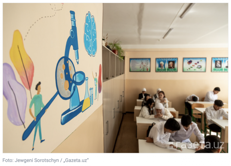 Schulen in Usbekistan unterrichten Wirtschaft, Berufe und eine zweite Fremdsprache