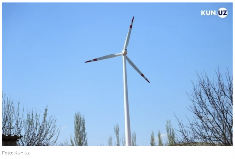 In zwei Regionen Usbekistans werden Windkraftanlagen mit einer Gesamtleistung von 500 MW gebaut