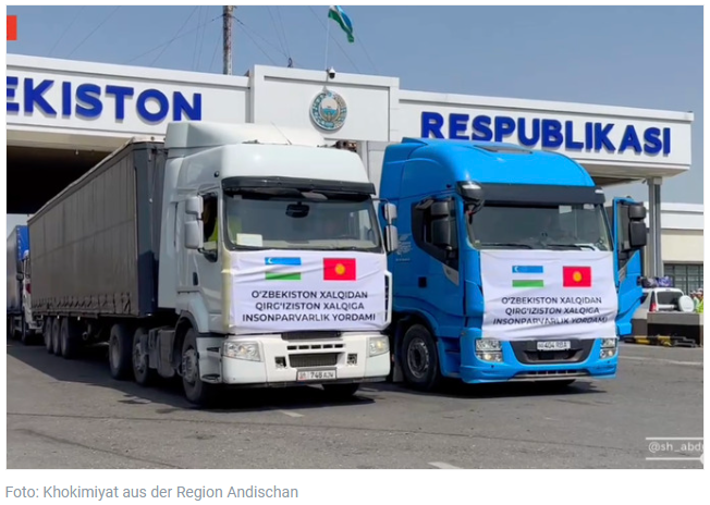 Usbekistan schickte 200 Tonnen humanitäre Hilfe nach Kirgisistan (Foto, Video)