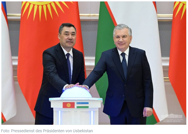 Die Leiter Usbekistans und Kirgisistans starten neue Projekte